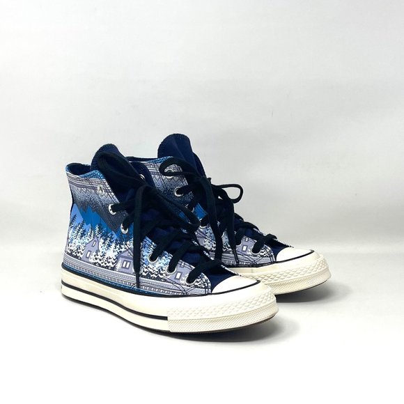 💖MEGA SALE💖Converse Chuck 70 Holiday Midnight Navy Egret Black Women  172135C - Picture 2 of 11